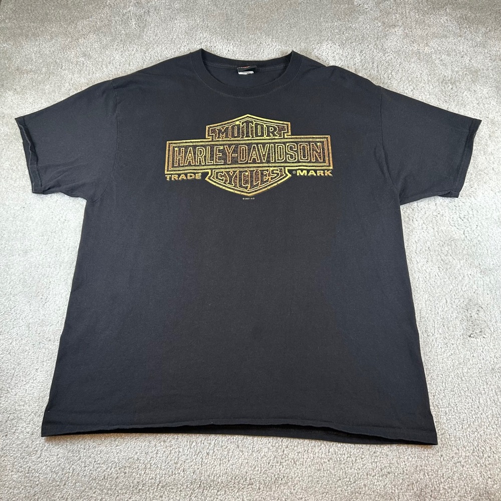 Harley-Davidson Graphic T-Shirt Mens XL Black Rocky Top Pigeon Forge TN Logo USA